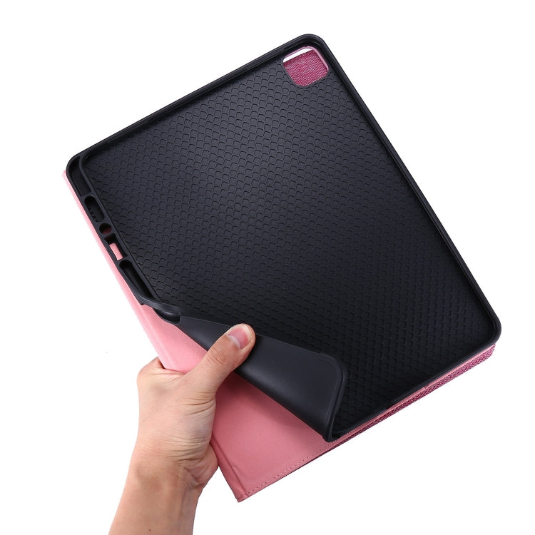 For iPad Pro 13 2024 Fabric Leather Tablet Case(Rose Red) - iPad Pro 13 2024 Cases by PMC Jewellery | Online Shopping South Africa | PMC Jewellery | Buy Now Pay Later Mobicred