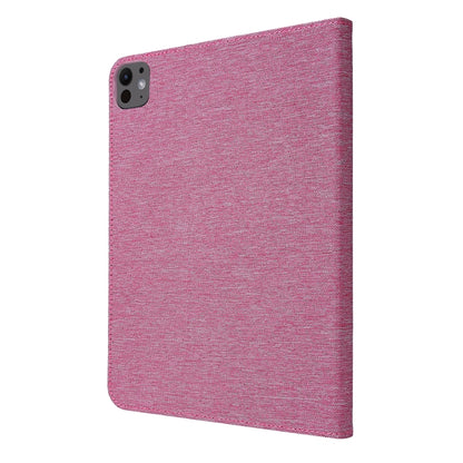 For iPad Pro 11 2024 Fabric Leather Tablet Case(Rose Red) - iPad Pro 11 2024 Cases by PMC Jewellery | Online Shopping South Africa | PMC Jewellery | Buy Now Pay Later Mobicred