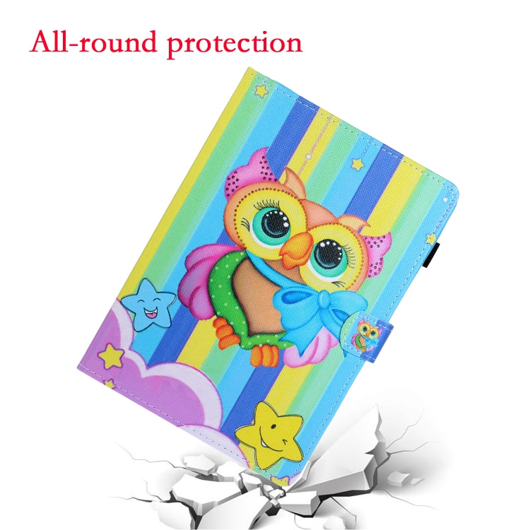 For iPad Pro 11 2024 Coloured Drawing Stitching Smart Leather Tablet Case(Rainbow Owl) - iPad Pro 11 2024 Cases by PMC TechLife | Online Shopping South Africa | PMC TechLife | Buy Now Pay Later Mobicred