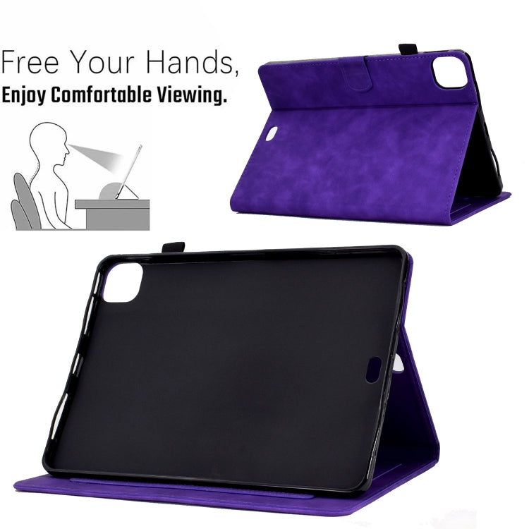 For iPad Pro 11 2024 Tower Embossed Leather Smart Tablet Case(Purple) - iPad Pro 11 2024 Cases by PMC Jewellery | Online Shopping South Africa | PMC Jewellery | Buy Now Pay Later Mobicred