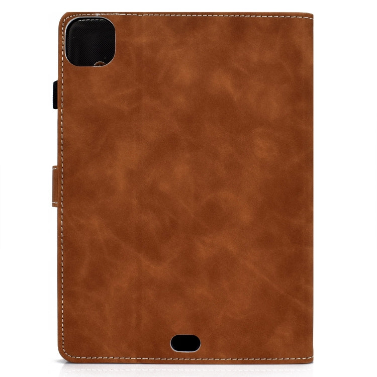 For iPad Pro 11 2024 Cowhide Texture Tablet Leather Smart Case(Brown) - iPad Pro 11 2024 Cases by PMC Jewellery | Online Shopping South Africa | PMC Jewellery | Buy Now Pay Later Mobicred