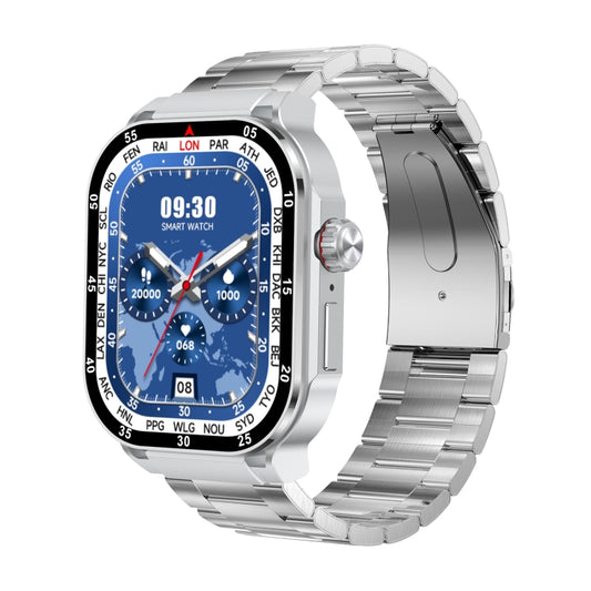 G40S 2.06 inch IP67 BT5.2 Sport Smart Watch, Support Bluetooth Call / Sleep / Blood Oxygen / Heart Rate / Blood Pressure Health Monitor(Silver) - Smart Watches by PMC Jewellery | Online Shopping South Africa | PMC Jewellery | Buy Now Pay Later Mobicred