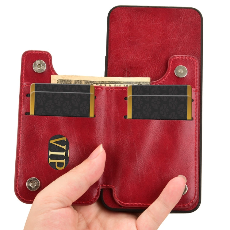 For Huawei Pura 70 Cow Pattern Sewing Card Bag Phone Case(Red) - free shipping - PMC Jewellery - Order now!