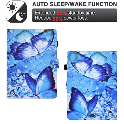 For iPad Pro 11 2024 Painted Stitching Smart Leather Tablet Case(Butterflies) - iPad Pro 11 2024 Cases by PMC Jewellery | Online Shopping South Africa | PMC Jewellery | Buy Now Pay Later Mobicred