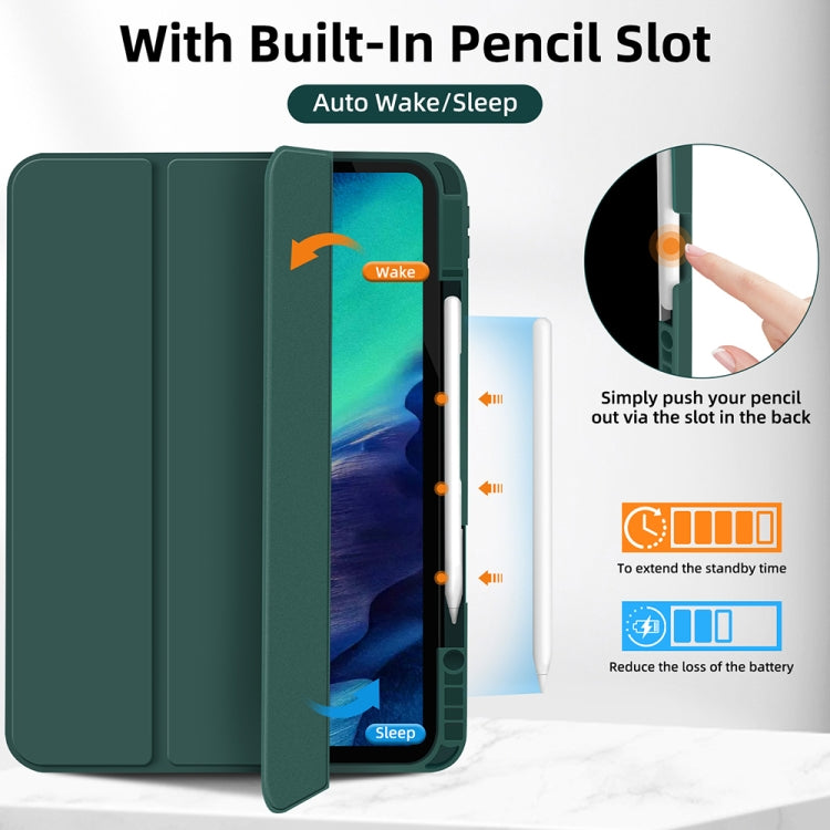 For iPad Pro 13 2024 3-fold TPU Smart Leather Tablet Case with Pen Slot(Dark Green) - iPad Pro 13 2024 Cases by PMC Jewellery | Online Shopping South Africa | PMC Jewellery | Buy Now Pay Later Mobicred