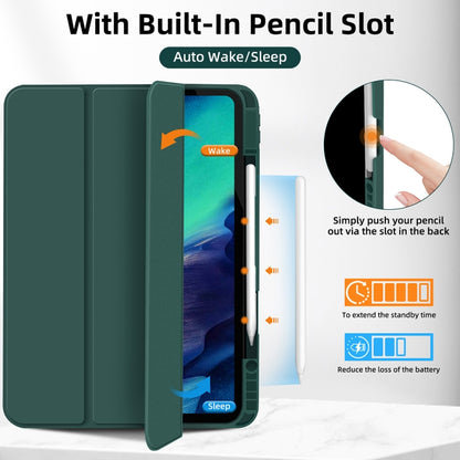 For iPad Pro 13 2024 3-fold TPU Smart Leather Tablet Case with Pen Slot(Dark Green) - iPad Pro 13 2024 Cases by PMC Jewellery | Online Shopping South Africa | PMC Jewellery | Buy Now Pay Later Mobicred