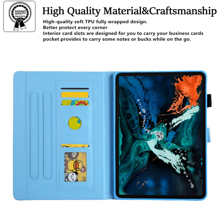 For iPad Pro 11 2024 Colored Drawing Leather Smart Tablet Case(Ocean Pineapple) - iPad Pro 11 2024 Cases by PMC TechLife | Online Shopping South Africa | PMC TechLife | Buy Now Pay Later Mobicred