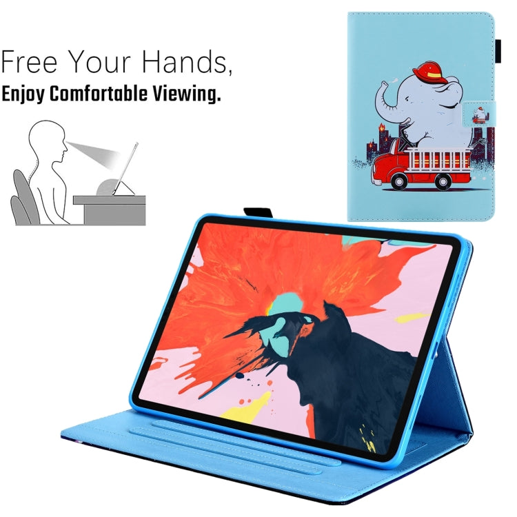 For iPad Pro 11 2024 Colored Drawing Leather Smart Tablet Case(Fire Elephant) - iPad Pro 11 2024 Cases by PMC TechLife | Online Shopping South Africa | PMC TechLife | Buy Now Pay Later Mobicred