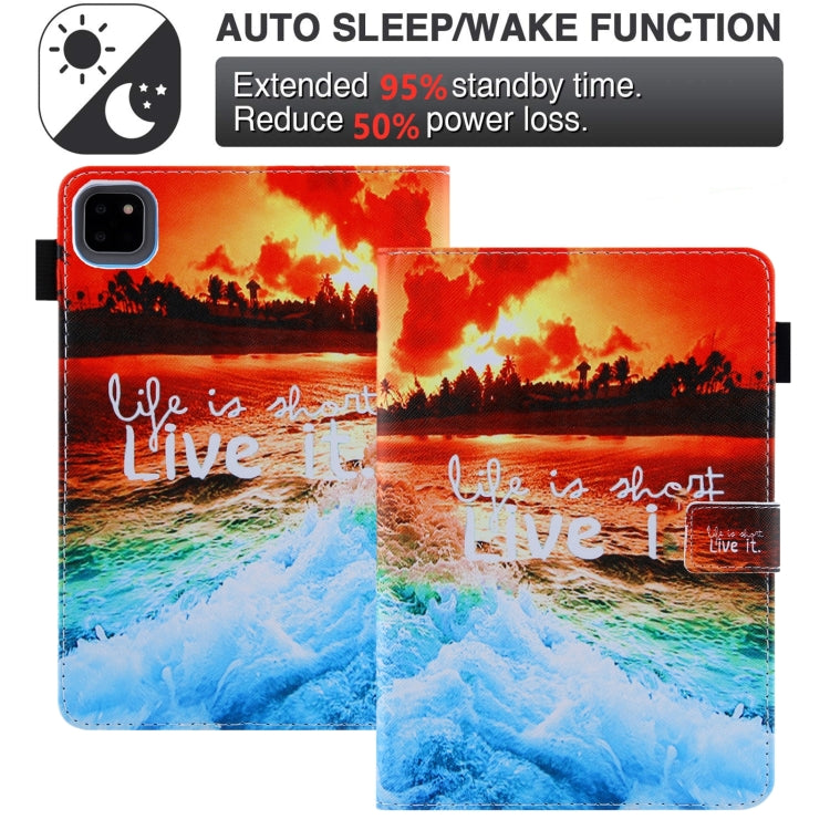 For iPad Pro 11 2024 Colored Drawing Leather Smart Tablet Case(Sunset) - iPad Pro 11 2024 Cases by PMC TechLife | Online Shopping South Africa | PMC TechLife | Buy Now Pay Later Mobicred