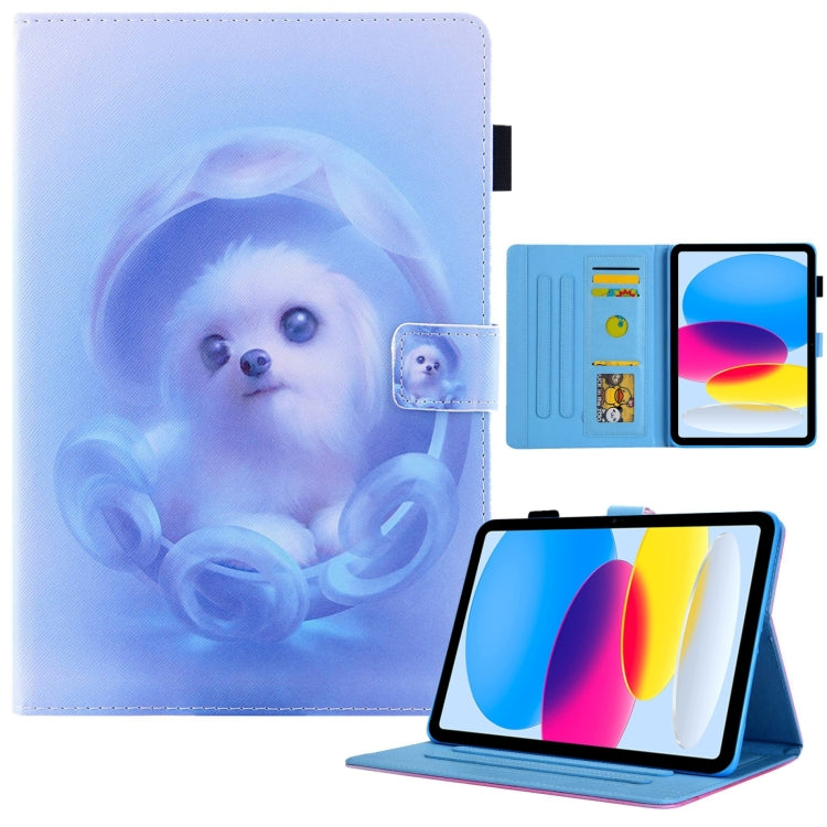 For iPad Pro 11 2024 Colored Drawing Leather Smart Tablet Case(Blue Dog) - iPad Pro 11 2024 Cases by PMC Jewellery | Online Shopping South Africa | PMC Jewellery | Buy Now Pay Later Mobicred