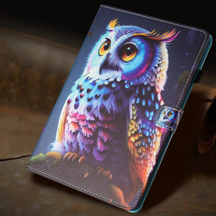 For iPad Pro 11 2024 Painted Litchi Leather Sewing Smart Tablet Case(Colorful Owl) - iPad Pro 11 2024 Cases by PMC Jewellery | Online Shopping South Africa | PMC Jewellery | Buy Now Pay Later Mobicred