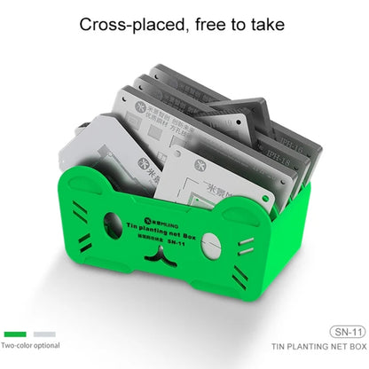 Mijing SN-11 Reballing Stencil Storage Box(Green) - Tool Boxes & Bags by MIJING | Online Shopping South Africa | PMC Jewellery | Buy Now Pay Later Mobicred