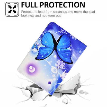 For iPad Pro 11 2024 Voltage Colored Drawing Smart Leather Tablet Case(Blue Butterfly) - iPad Pro 11 2024 Cases by PMC Jewellery | Online Shopping South Africa | PMC Jewellery | Buy Now Pay Later Mobicred