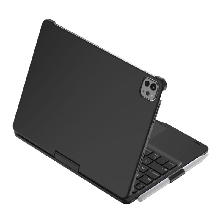 For iPad Pro 11 2024 F11AT 360 Degree Rotating Acrylic Bluetooth Keyboard Leather Case with Backlight(Black) - For iPad Pro by PMC Jewellery | Online Shopping South Africa | PMC Jewellery | Buy Now Pay Later Mobicred