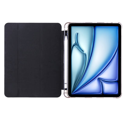 For iPad Air 11 2024 3-fold TPU Leather Smart Tablet Case with Pen Slot(Black) - iPad Air 11 2024 Cases by PMC Jewellery | Online Shopping South Africa | PMC Jewellery | Buy Now Pay Later Mobicred