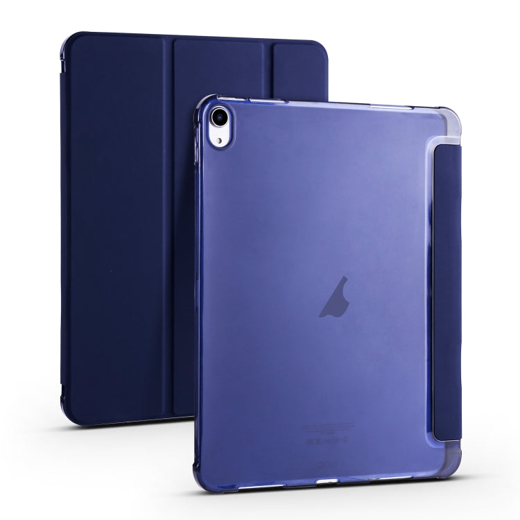 For iPad Air 11 2024 3-fold TPU Leather Smart Tablet Case with Pen Slot(Dark Blue) - iPad Air 11 2024 Cases by PMC Jewellery | Online Shopping South Africa | PMC Jewellery | Buy Now Pay Later Mobicred