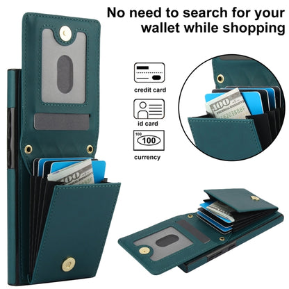 For Samsung Galaxy S24 Ultra 5G YM015 Crossbody Rhombic Card Bag RFID Phone Case(Green) - Galaxy S24 Ultra 5G Cases by PMC Jewellery | Online Shopping South Africa | PMC Jewellery | Buy Now Pay Later Mobicred