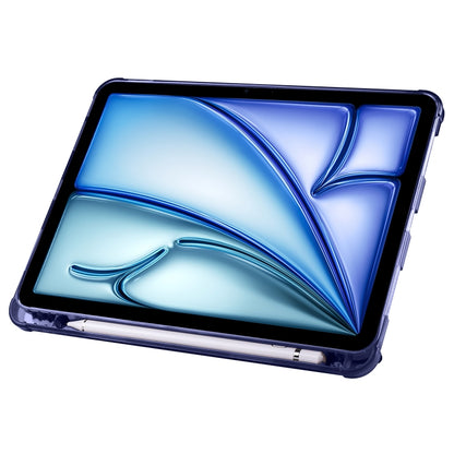 For iPad Air 11 2024 Multi-folding TPU Leather Smart Tablet Case with Pen Slot(Dark Blue) - iPad Air 11 2024 Cases by PMC Jewellery | Online Shopping South Africa | PMC Jewellery | Buy Now Pay Later Mobicred