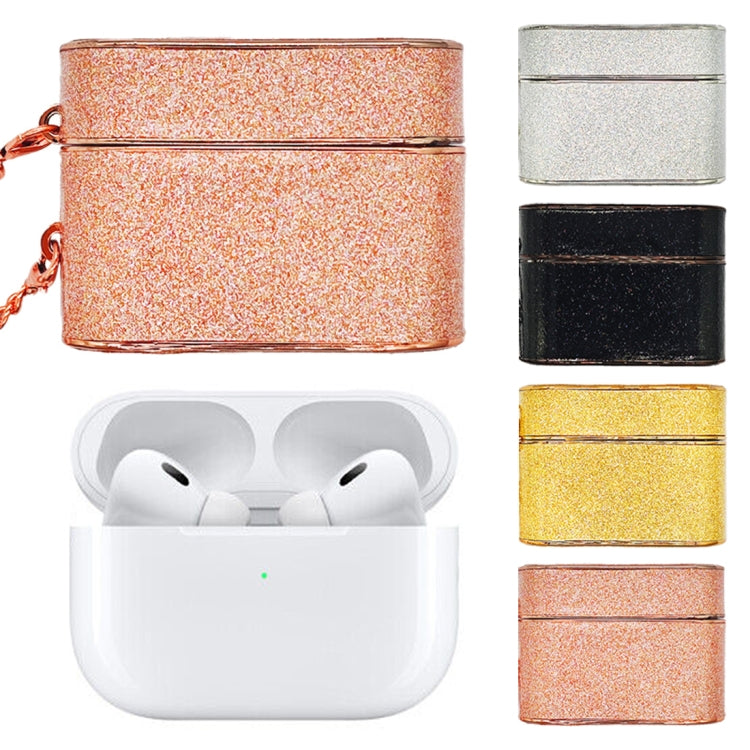For AirPods Pro Cylindrical Glitter Leather Texture Bluetooth Earphone Protective Case(Silver) - For AirPods Pro by PMC Jewellery | Online Shopping South Africa | PMC Jewellery | Buy Now Pay Later Mobicred