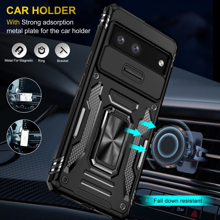 For Google Pixel 9/9 Pro Armor PC + TPU Camera Shield Phone Case(Black) - Google Cases by PMC TechLife | Online Shopping South Africa | PMC TechLife | Buy Now Pay Later Mobicred