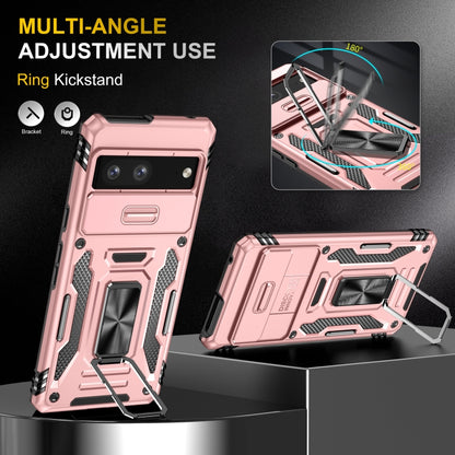 For Google Pixel 9/9 Pro Armor PC + TPU Camera Shield Phone Case(Rose Gold) - Google Cases by PMC Jewellery | Online Shopping South Africa | PMC Jewellery | Buy Now Pay Later Mobicred