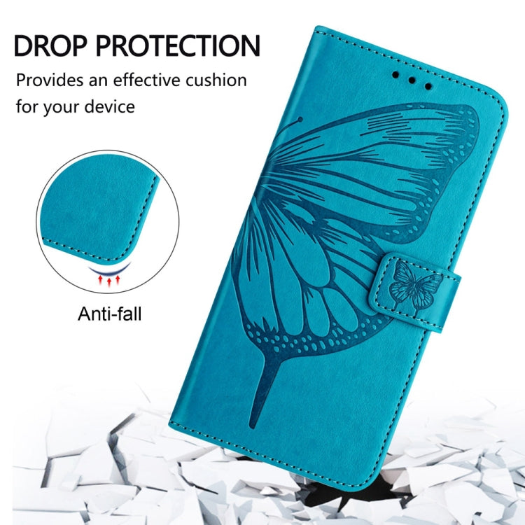 For Tecno Spark Go 2024 / Spark 20C Embossed Butterfly Leather Phone Case(Blue) - Tecno Cases by PMC Jewellery | Online Shopping South Africa | PMC Jewellery | Buy Now Pay Later Mobicred