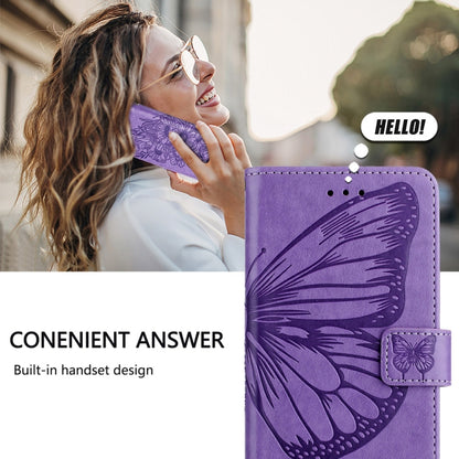 For Tecno Spark Go 2024 / Spark 20C Embossed Butterfly Leather Phone Case(Light Purple) - Tecno Cases by PMC Jewellery | Online Shopping South Africa | PMC Jewellery | Buy Now Pay Later Mobicred