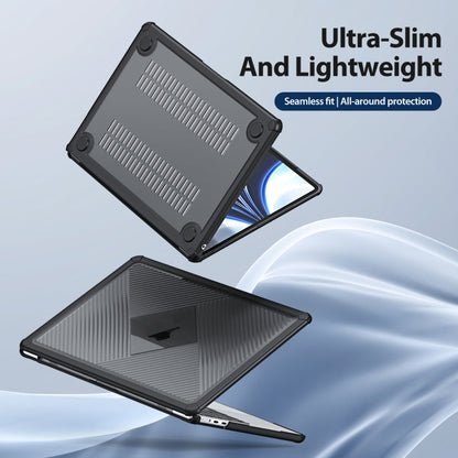 For MacBook Air 13.6 2022/2024 A2681 DUX DUCIS LCGH Laptop Frosted Protective Case(Black) - MacBook Air Cases by DUX DUCIS | Online Shopping South Africa | PMC Jewellery | Buy Now Pay Later Mobicred