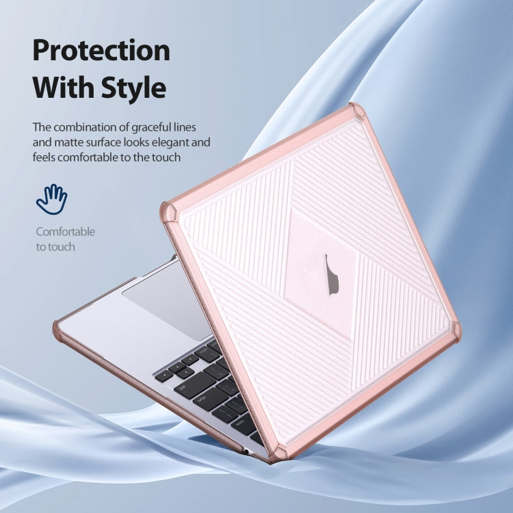 For MacBook Air 13.6 2022/2024 A2681 DUX DUCIS LCGH Laptop Frosted Protective Case(Pink) - MacBook Air Cases by DUX DUCIS | Online Shopping South Africa | PMC Jewellery | Buy Now Pay Later Mobicred