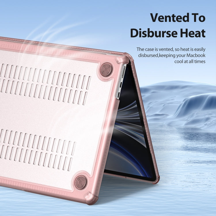 For MacBook Air 13.6 2022/2024 A2681 DUX DUCIS LCGH Laptop Frosted Protective Case(Pink) - MacBook Air Cases by DUX DUCIS | Online Shopping South Africa | PMC Jewellery | Buy Now Pay Later Mobicred