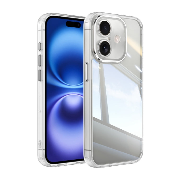 For iPhone 16 Acrylic Hybrid TPU Armor Shockproof Phone Case(Transparent) - iPhone 16 Cases by PMC Jewellery | Online Shopping South Africa | PMC Jewellery | Buy Now Pay Later Mobicred