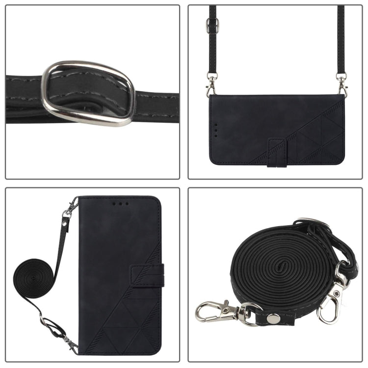 For vivo X100s Crossbody 3D Embossed Flip Leather Phone Case(Black) - vivo Cases by PMC TechLife | Online Shopping South Africa | PMC TechLife | Buy Now Pay Later Mobicred