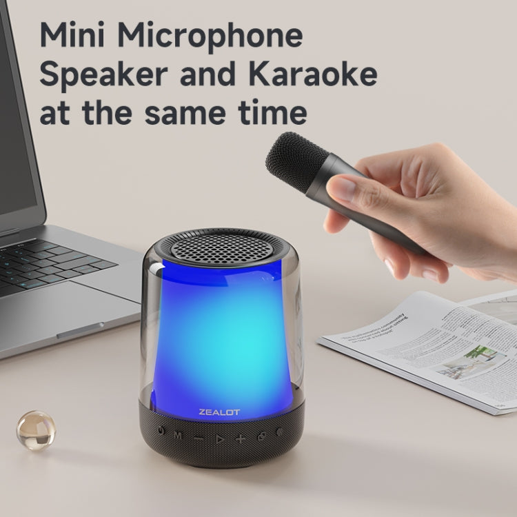 Zealot S66M RGB Rhythmic Light Karaoke Wireless Speaker, Style:Single Mic(Black) - Desktop Speaker by ZEALOT | Online Shopping South Africa | PMC Jewellery | Buy Now Pay Later Mobicred