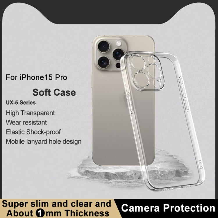 For iPhone 15 Pro Max IMAK UX-5 Series Transparent TPU Phone Case - iPhone 15 Pro Max Cases by imak | Online Shopping South Africa | PMC Jewellery | Buy Now Pay Later Mobicred