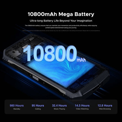 DOOGEE S118 Rugged Phone, 8GB+512GB, 6.58 inch Android 14 MediaTek Helio G99 Octa Core, Network: 4G, OTG, NFC(Black Silver) - DOOGEE by DOOGEE | Online Shopping South Africa | PMC Jewellery | Buy Now Pay Later Mobicred