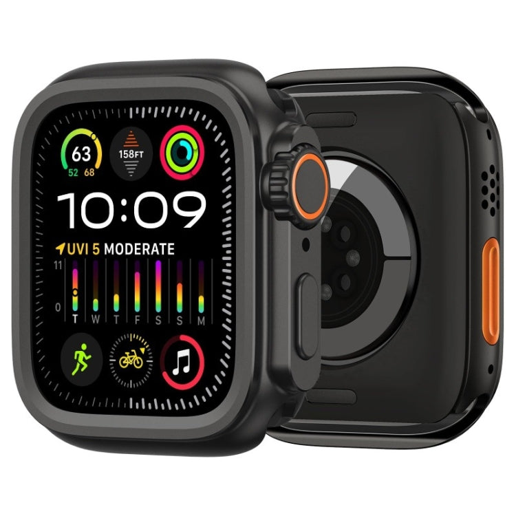 For Apple Watch Series 6 / 5 / 4 / SE 44mm Change to Ultra 49mm Alloy Watch Case(Black) - Watch Cases by PMC Jewellery | Online Shopping South Africa | PMC Jewellery | Buy Now Pay Later Mobicred