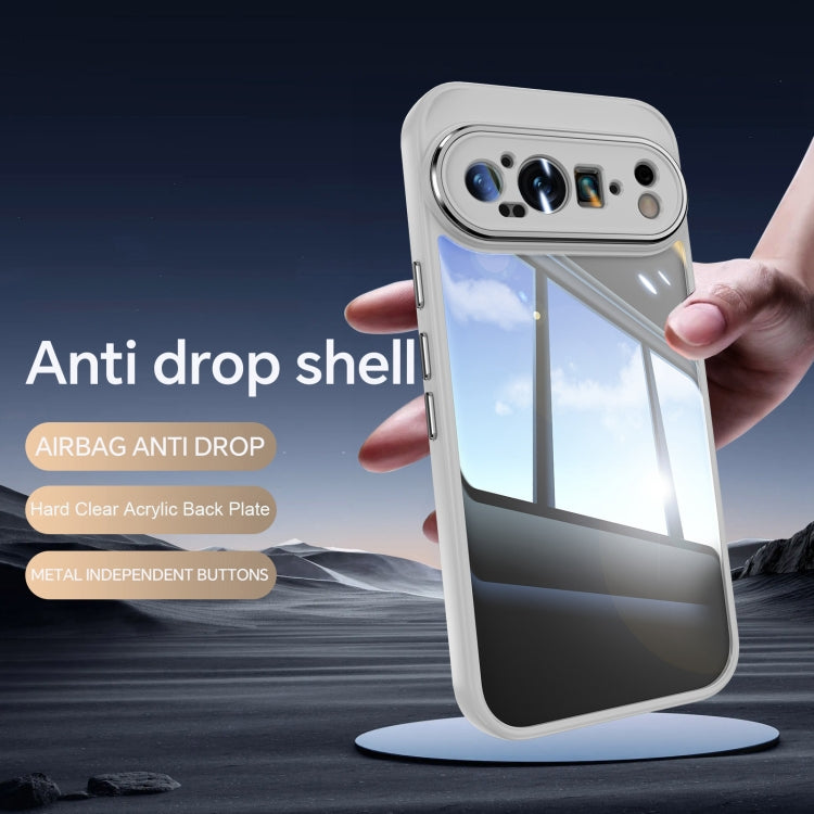 For Google Pixel 9 Acrylic Hybrid TPU Armor Shockproof Phone Case(Grey) - free shipping - PMC TechLife - Order now!