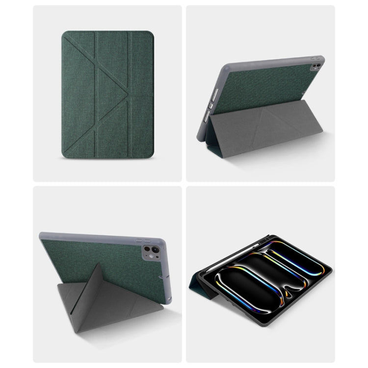 For iPad Air 13 2024 Mutural Multi-fold Smart Leather Tablet Case(Blue) - iPad Air 13 2025 / 2024 Cases by Mutural | Online Shopping South Africa | PMC Jewellery | Buy Now Pay Later Mobicred