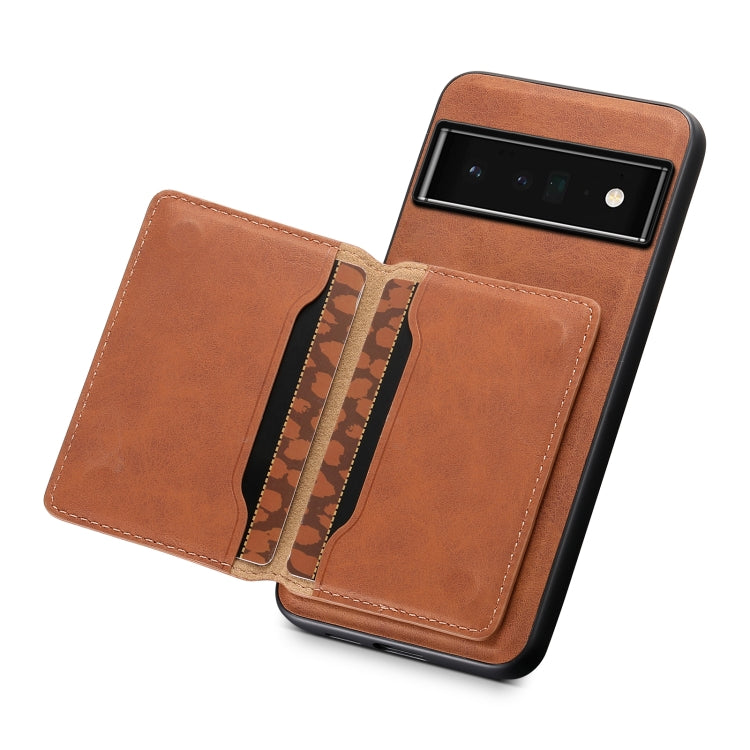 For Google Pixel 6 Pro Denior D13 Retro Texture Leather MagSafe Card Bag Phone Case(Brown) - free shipping - PMC TechLife - Order now!