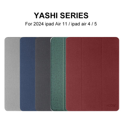 For iPad Air 13 2024 Mutural YASHI Series Tablet Leather Smart Case(Blue) - iPad Air 13 2025 / 2024 Cases by Mutural | Online Shopping South Africa | PMC Jewellery | Buy Now Pay Later Mobicred