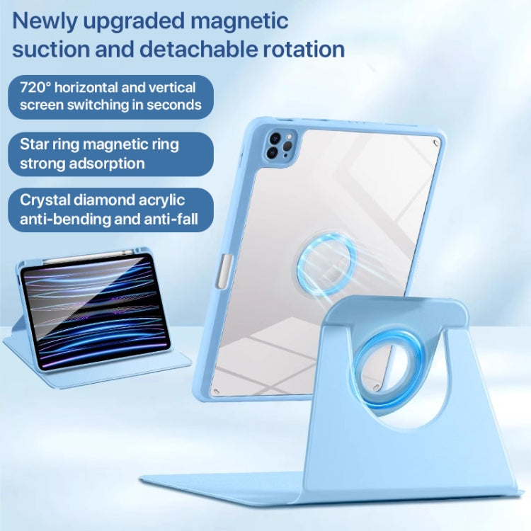 For iPad Air 13 2024 Magnetic Split Leather Smart Tablet Case with Pen Slot(Sky Blue) - iPad Air 13 2024 Cases by PMC Jewellery | Online Shopping South Africa | PMC Jewellery | Buy Now Pay Later Mobicred