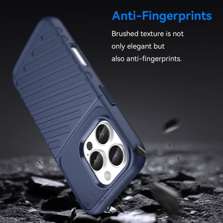 For iPhone 16 Pro Thunderbolt Shockproof Soft TPU Phone Case(Blue) - iPhone 16 Pro Cases by PMC TechLife | Online Shopping South Africa | PMC TechLife | Buy Now Pay Later Mobicred