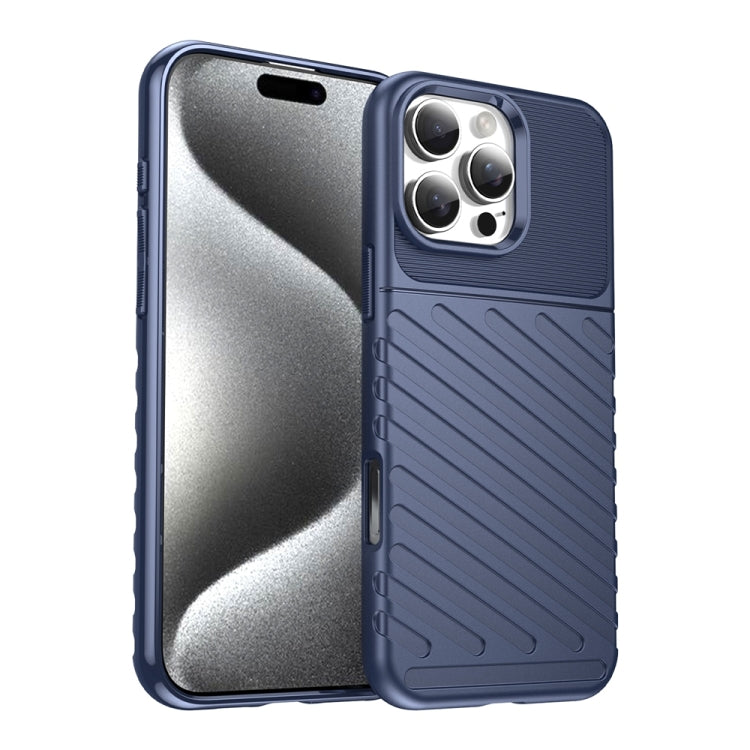 For iPhone 16 Pro Max Thunderbolt Shockproof Soft TPU Phone Case(Blue) - free shipping - PMC TechLife - Order now!