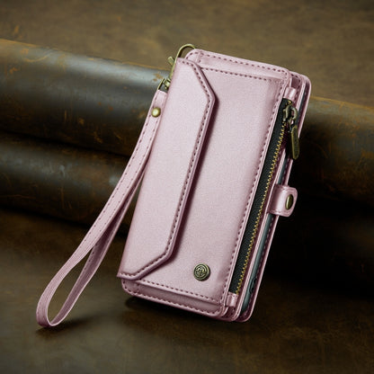 For iPhone XR CaseMe C36 Card Slots Zipper Wallet RFID Anti-theft Leather Phone Case(Pink) - More iPhone Cases by CaseMe | Online Shopping South Africa | PMC Jewellery | Buy Now Pay Later Mobicred