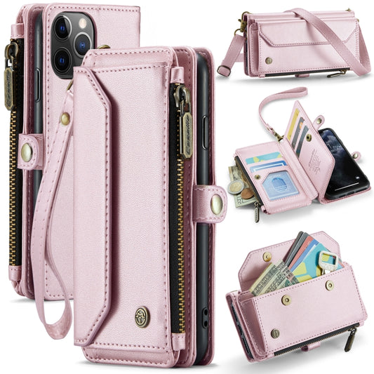 For iPhone 11 Pro Max CaseMe C36 Card Slots Zipper Wallet RFID Anti-theft Leather Phone Case(Pink) - iPhone 11 Pro Max Cases by CaseMe | Online Shopping South Africa | PMC Jewellery | Buy Now Pay Later Mobicred