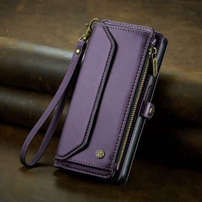 For Samsung Galaxy A30s / A50s / A50 CaseMe C36 Card Slots Zipper Wallet RFID Anti-theft Leather Phone Case(Purple) - Galaxy Phone Cases by CaseMe | Online Shopping South Africa | PMC Jewellery | Buy Now Pay Later Mobicred