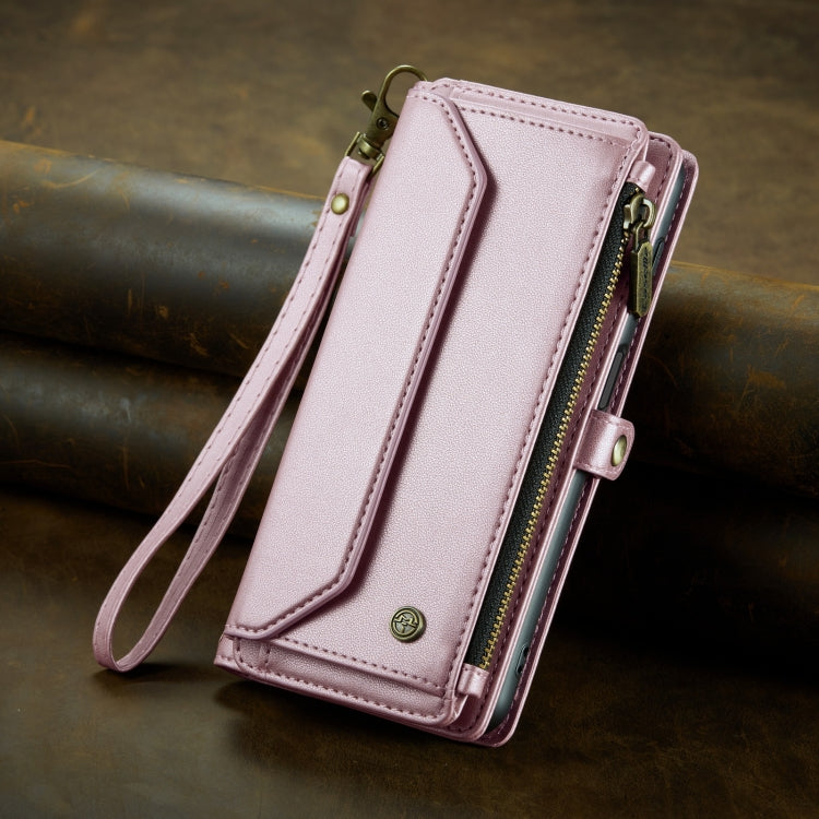 For Samsung Galaxy A35 5G CaseMe C36 Card Slots Zipper Wallet RFID Anti-theft Leather Phone Case(Pink) - Galaxy Phone Cases by CaseMe | Online Shopping South Africa | PMC Jewellery | Buy Now Pay Later Mobicred