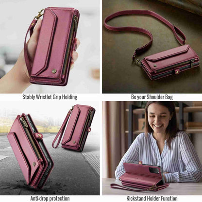 For Samsung Galaxy S20+ CaseMe C36 Card Slots Zipper Wallet RFID Anti-theft Leather Phone Case(Wine Red) - Galaxy Phone Cases by CaseMe | Online Shopping South Africa | PMC Jewellery | Buy Now Pay Later Mobicred