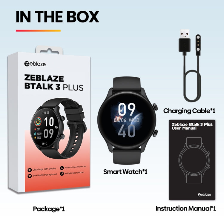 Zeblaze Btalk 3 Plus 1.39 inch Screen Fitness & Wellness Smart Watch Supports Voice Calling(Purple) - free shipping - PMC TechLife - Order now!