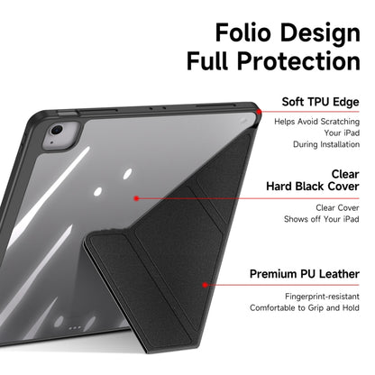 For iPad Air 13 2024 DUX DUCIS Magi Series Smart Leather Tablet Case(Black) - iPad Air 13 2024 Cases by DUX DUCIS | Online Shopping South Africa | PMC Jewellery | Buy Now Pay Later Mobicred